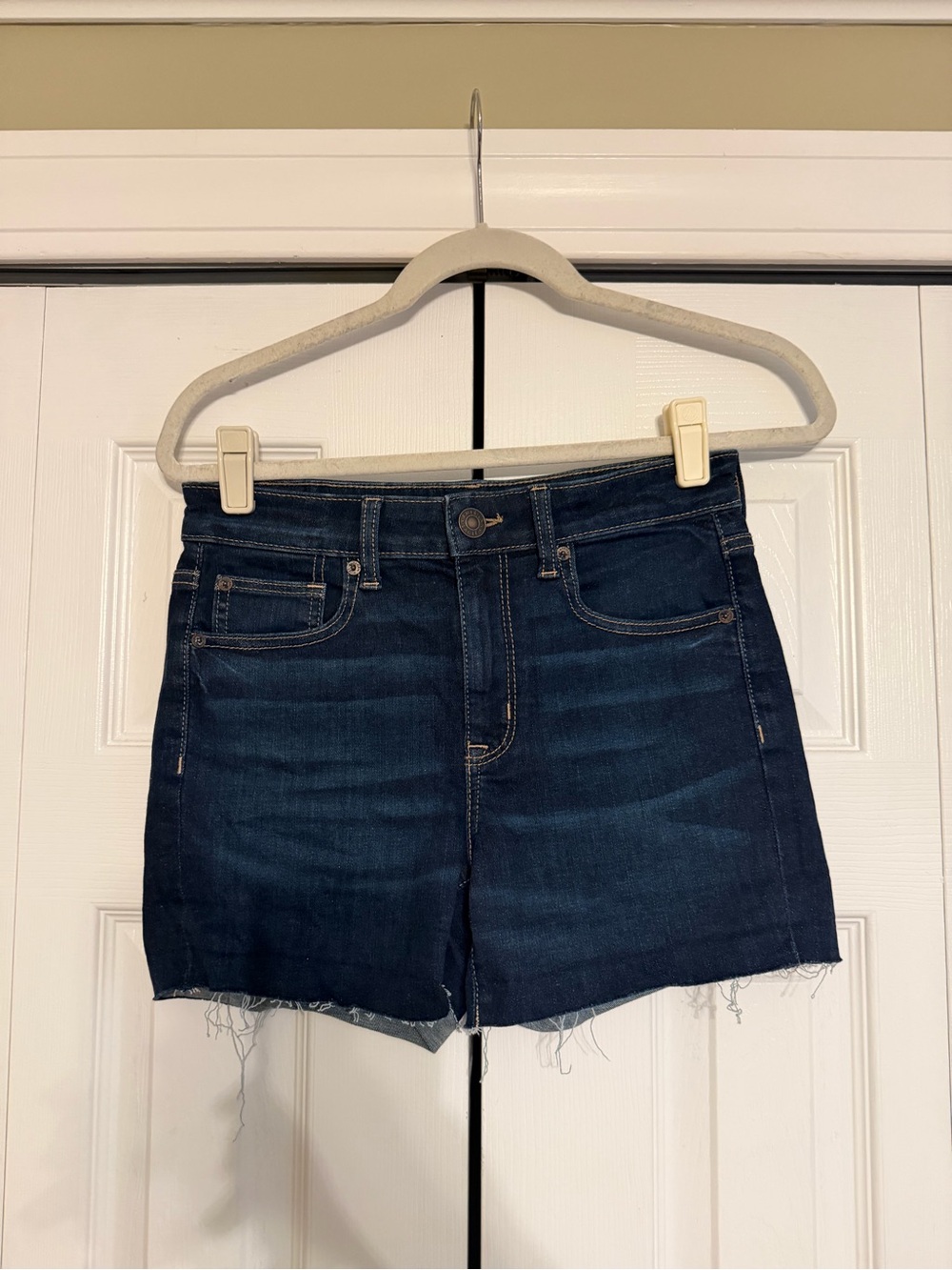 American Eagle Outfitters Dark Blue Denim Cutoff Shorts